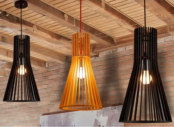2015 ZhongShan Factory New Design Wood Pendant China Light