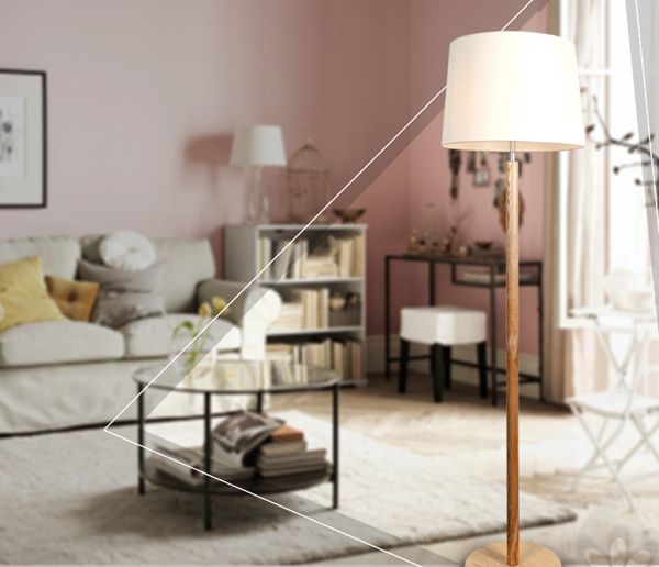 New design high standard wooden floor lamp