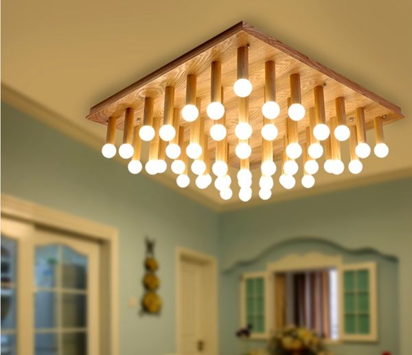wholesale ceiling lamp wooden ceiling light for dining room