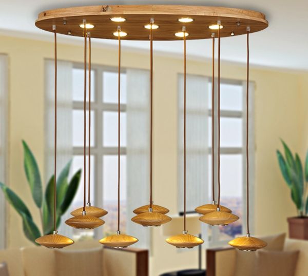 Popular wood pendant lamp modern style home-living decoration led  ceiling lamp