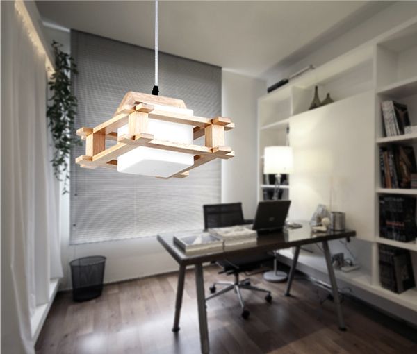 Factory directly modern style wood pendant led shop light