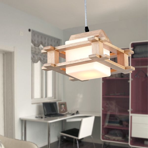 Factory directly modern style wood pendant led shop light