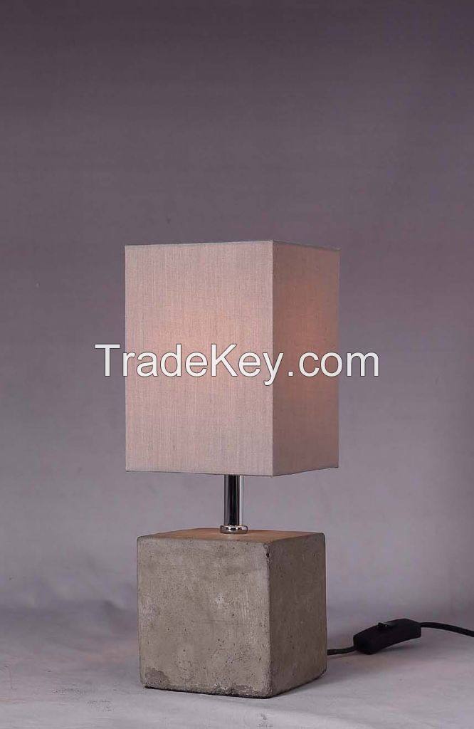2015 new design concrete table lamp,cement lamp with CE