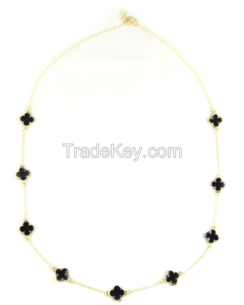 FOUR CLOVER LONG NECKLACE