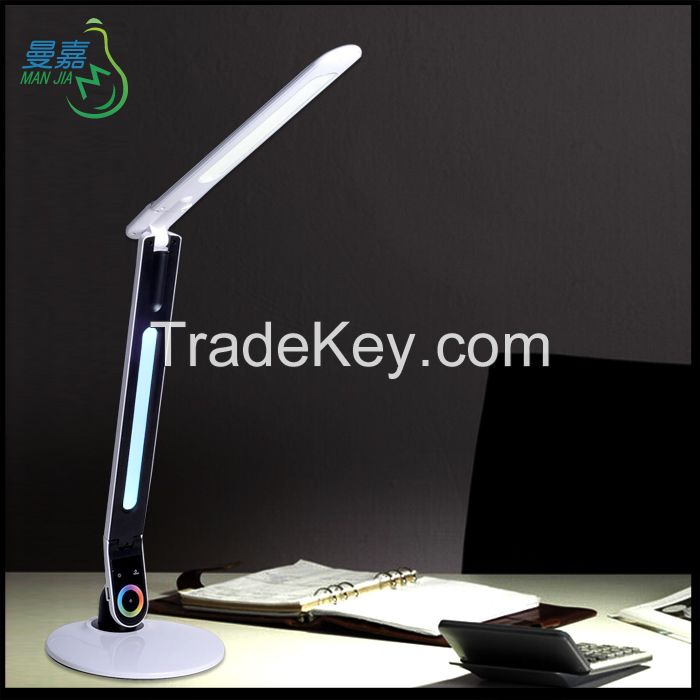 Office Table Lamp LED with Calendar and Clock, Foldable LED Lamp for Reading and Studying