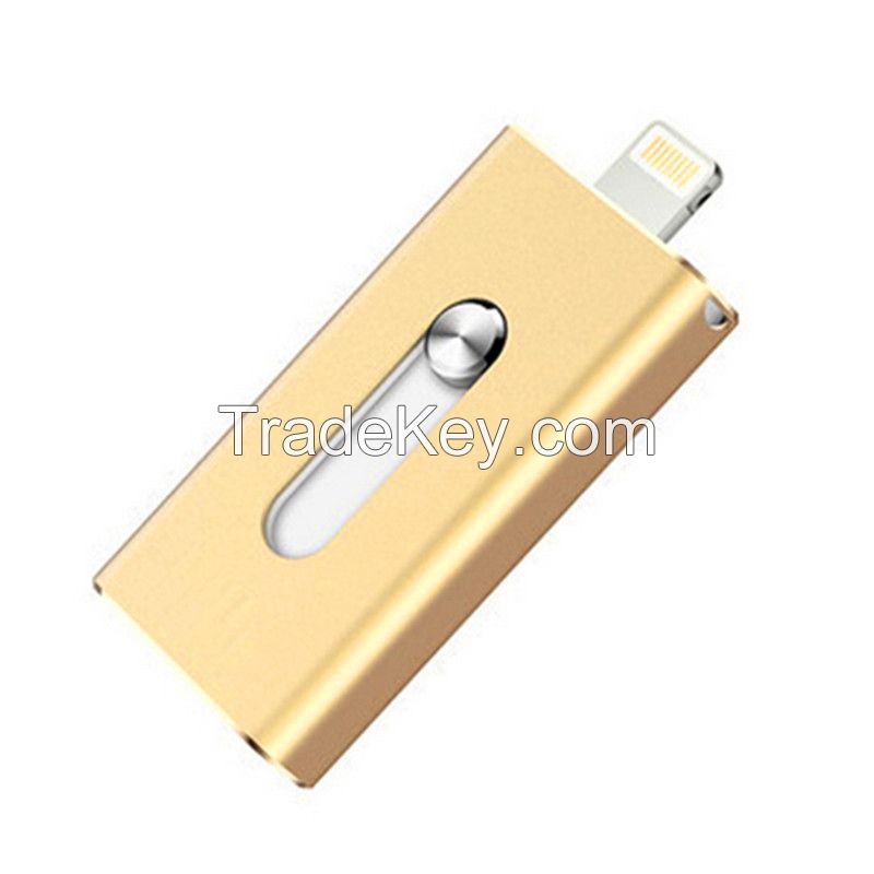 Real capacity 8GB-16GB-32GB-64GB OTG USB3.0 Flash Drives Memory sticks For iPhone 6s 5 iPad iPod 8pin i flash drive OTG U Disk