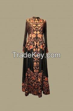 SW 3639  - Organic black hand embroidered kurta