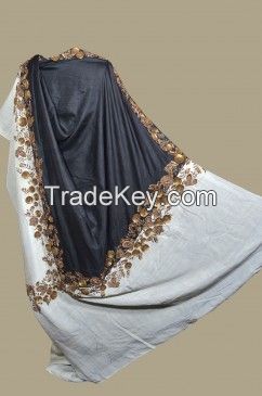 SA 133 - Barouquecollection Organic black and white sari