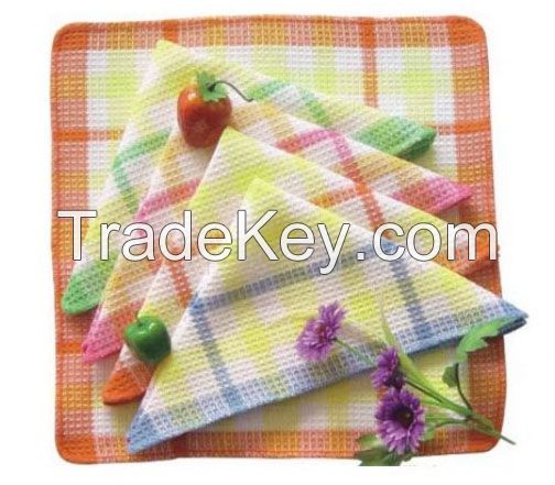 Absorbent non-terry kitchen cleaning tea towel sets 