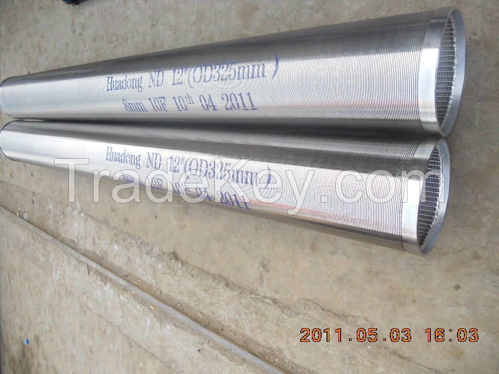 Stainless steel Johnson wire wrapped screen/Well drilling pipe