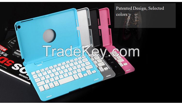 For iPad Mini Aluminum Bluetooth Keyboard Cases Cover