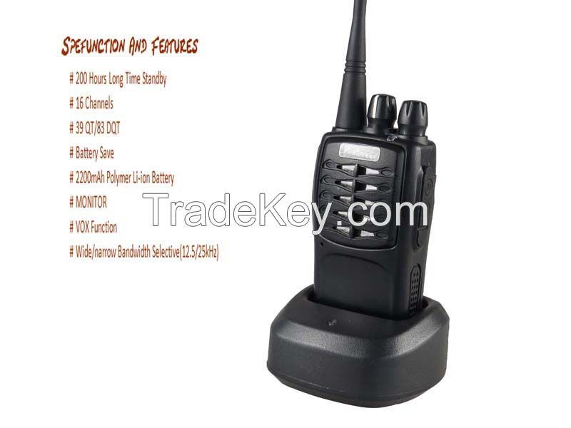 A350 Longtime Standby Two Way Radio Micro Professional FM Handheld Walkie Talkie