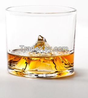 Special China Factory Popular Glass Stemless Mountain Whisky Glass 