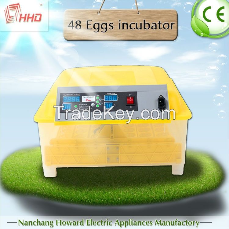 Wholesale Howard Newest Design Automatic 48 eggs hatchery machine chicken egg incubator for sale YZ-48