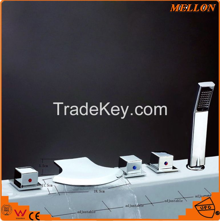 Factory side mounted 5-hole waterfall bathtub faucet/bath faucet