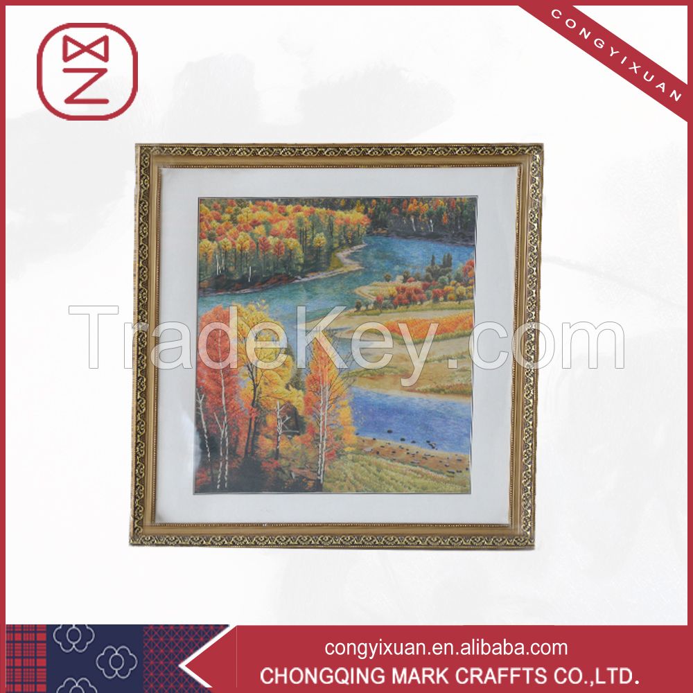 Integrated Chinese and Western Pure Silk Embroidery Modern Art Minds Crafts Painting
