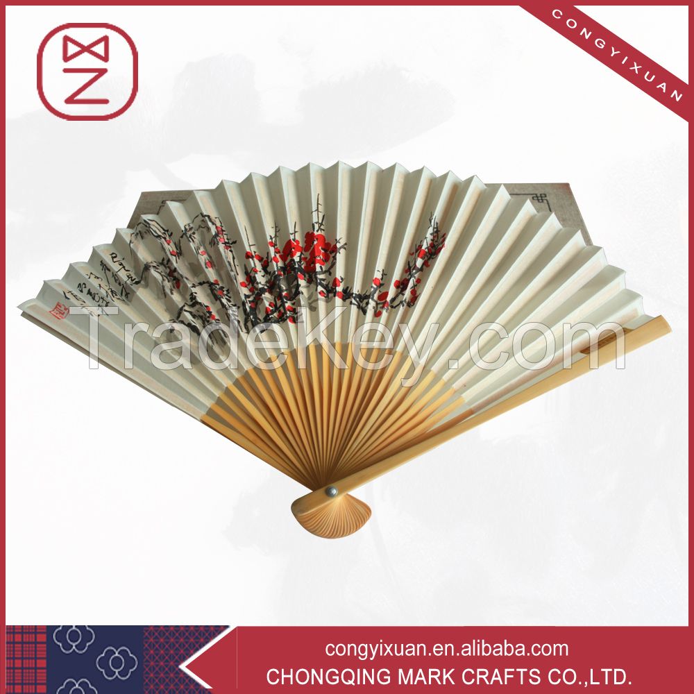 Chinese Pure Handmade High Quality Bamboo Folding Fan Art Craft