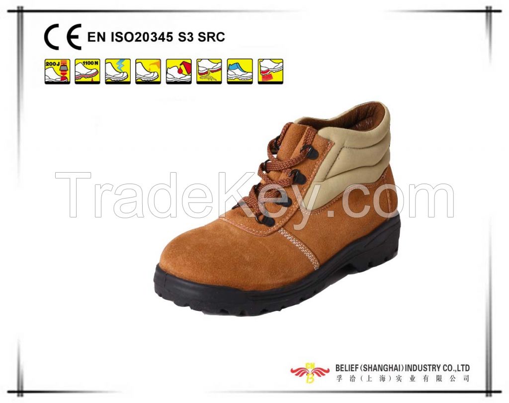 Best Sell Embossed Leather Work Shoes with Steel Toe Cap