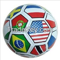 Soccer Ball/Promotion Ball, Flag Printing, PVC Cover, 32 Panel, Machine-Stitching (B01330)