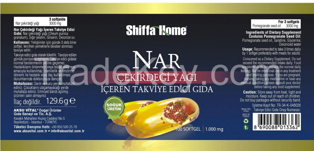 Weight Gain Supplements Pomegranate Seed Oil Capsule