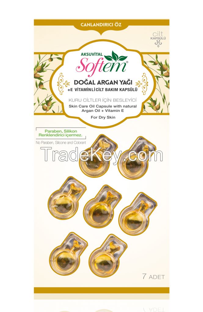 Dry Skin Capsule / Vitamin E Capsules for Face with Argan Oil Skin Capsule