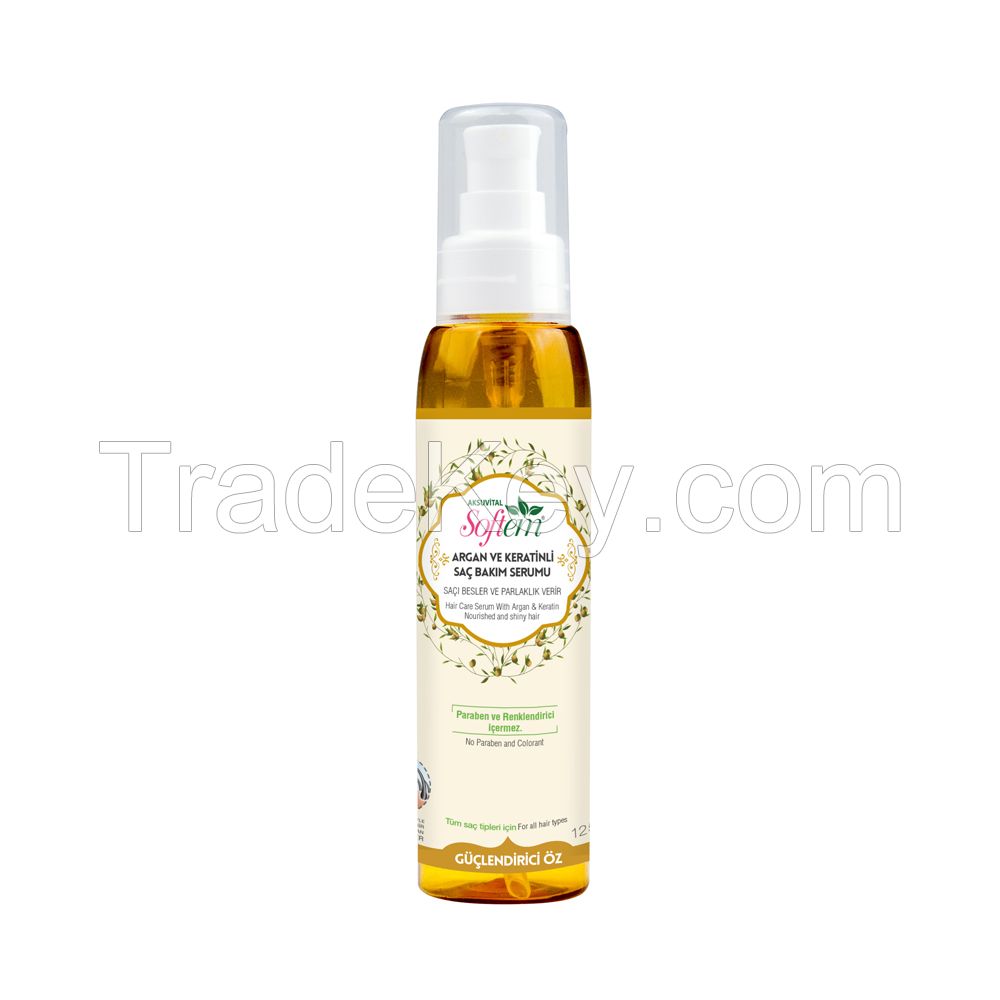 Natural Argan Oil Hair Serum with Keratin / Nourish Shiny Hair