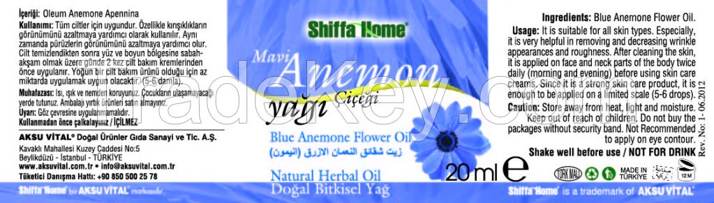Herbal Oil Blue Anemone Oil 20 ml OEM Natural Fragrance Oil Skin Care Product Natural Oil
