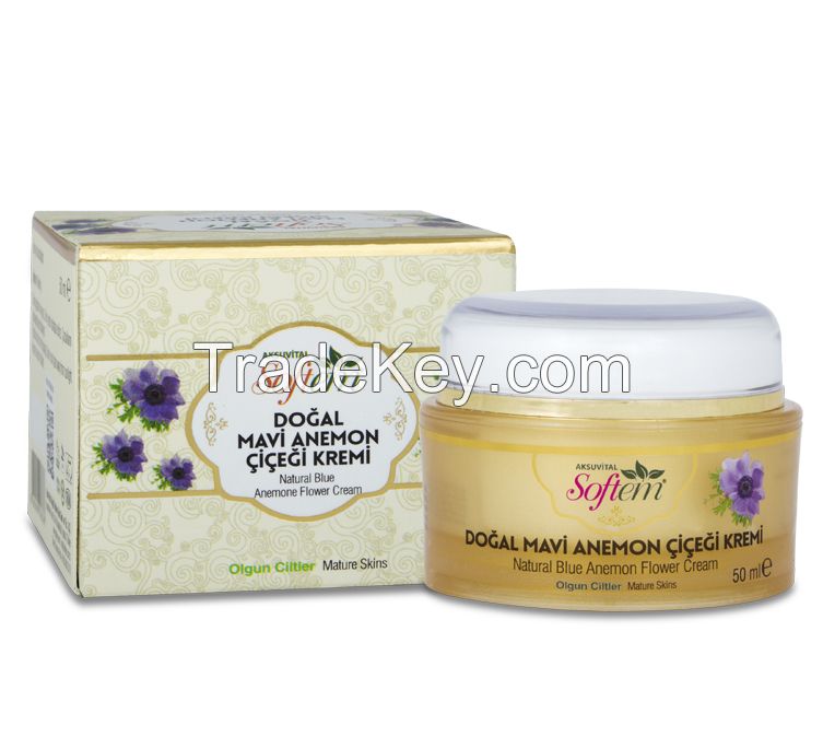 Blue Anemone Flower Skin Care Cream Herbal Face Creams to Remove Dark Spots