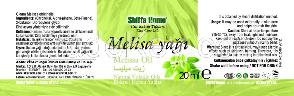 Melissa Oil Skin Care Product Melissa Essential Oil 20 ml Royal Natural Oil