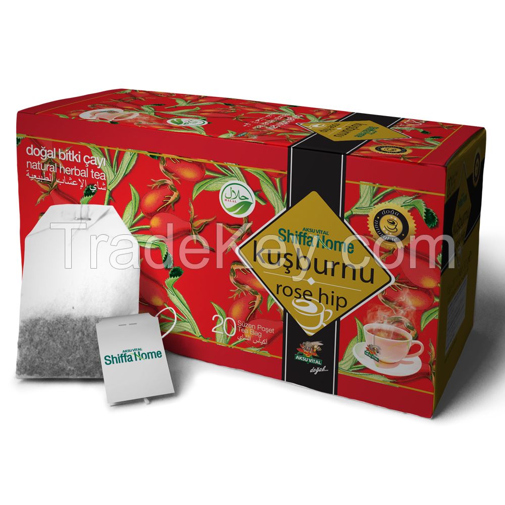 Rosehip Tea Bags Natural Herbal Hibiscus Tea Vitamin C Source Best Health Care Tea for Cold Flu