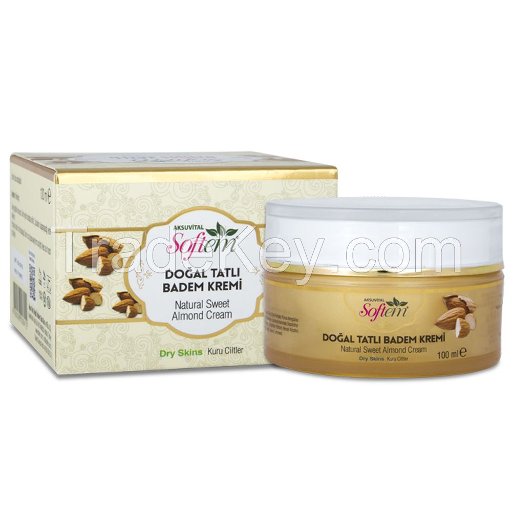 Best Sweet Almond Skin Cream Best Face Cream Natural Herbal Cosmetics for Skin Care from Turkey