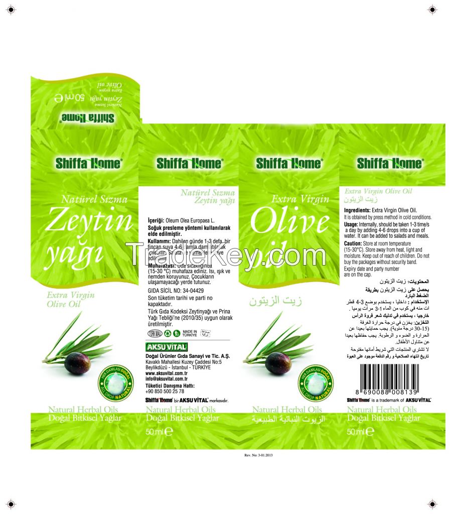 Natural Extra Virgin Olive Oil Price / 50 ml Glass Bottle Olive Oil / Turkish Olive Oil