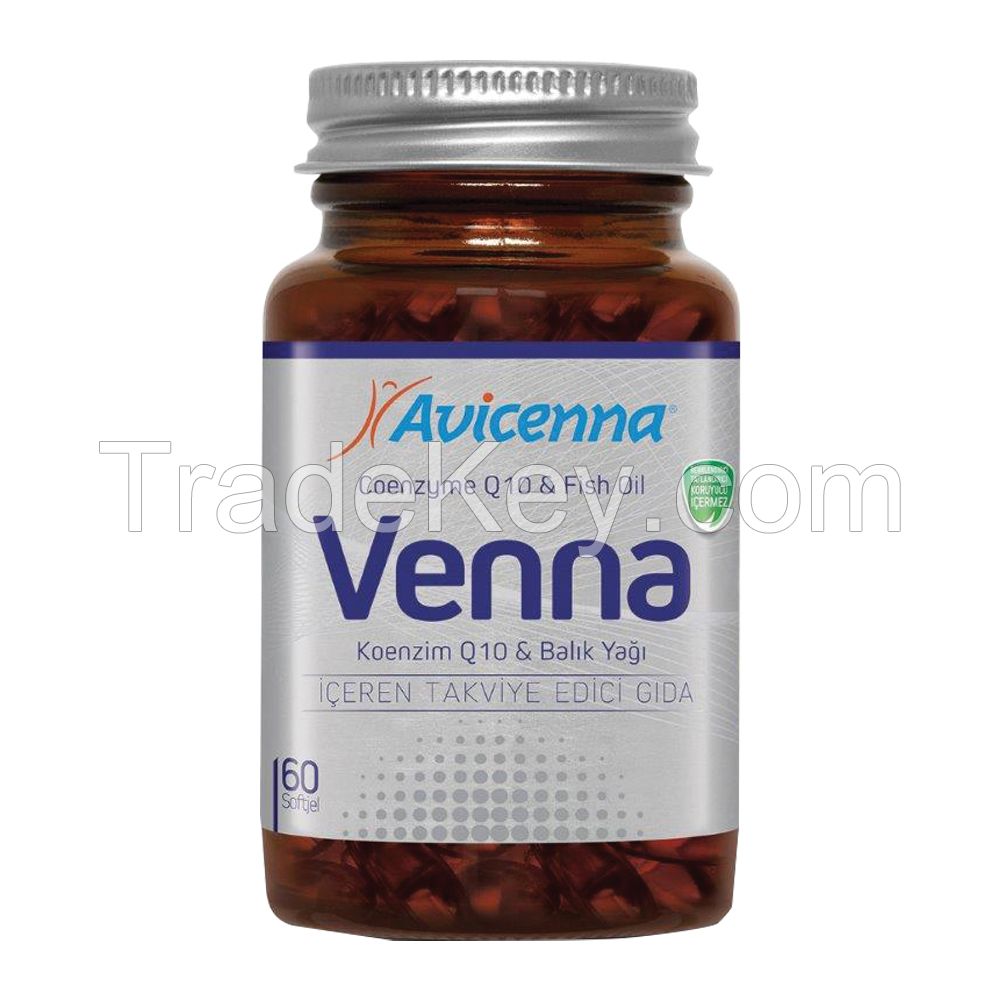 VENNA Softgel Coenzyme Q10 Anti Aging Softgel with Fish Oil Dietary Supplement