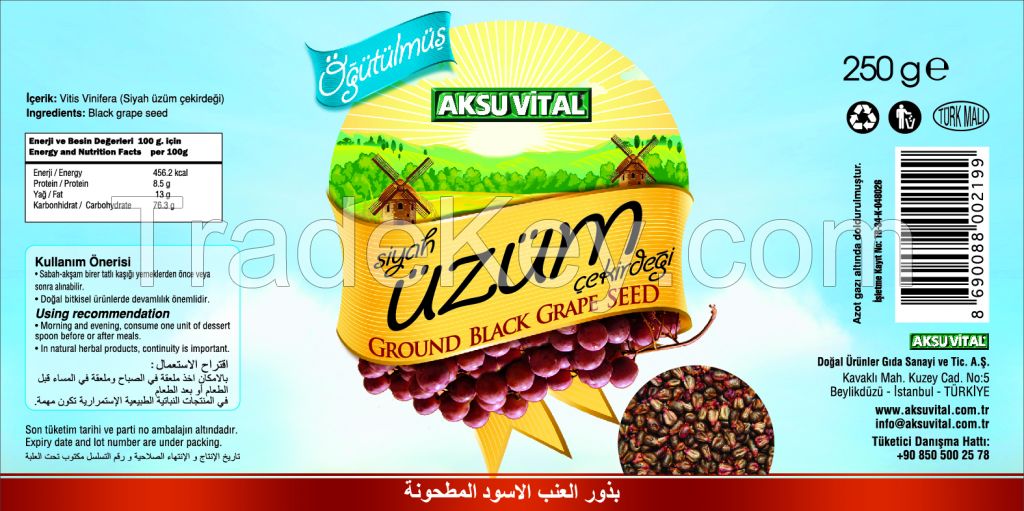 Ground Grape Seed Health Food Product