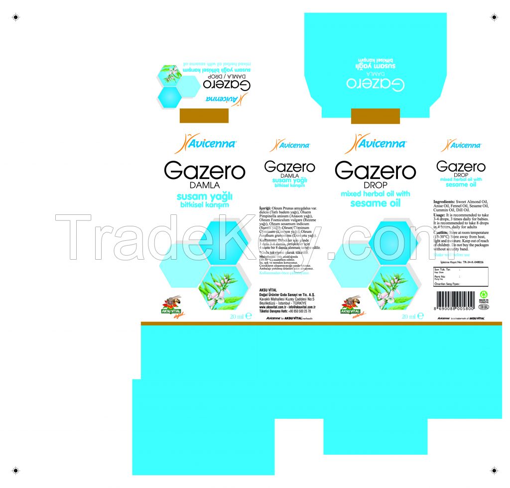 GAZERO Mixed Vegetable oil for Babies Sunflower Oil, Sweet Almond Oil Carminative Oil for Infants