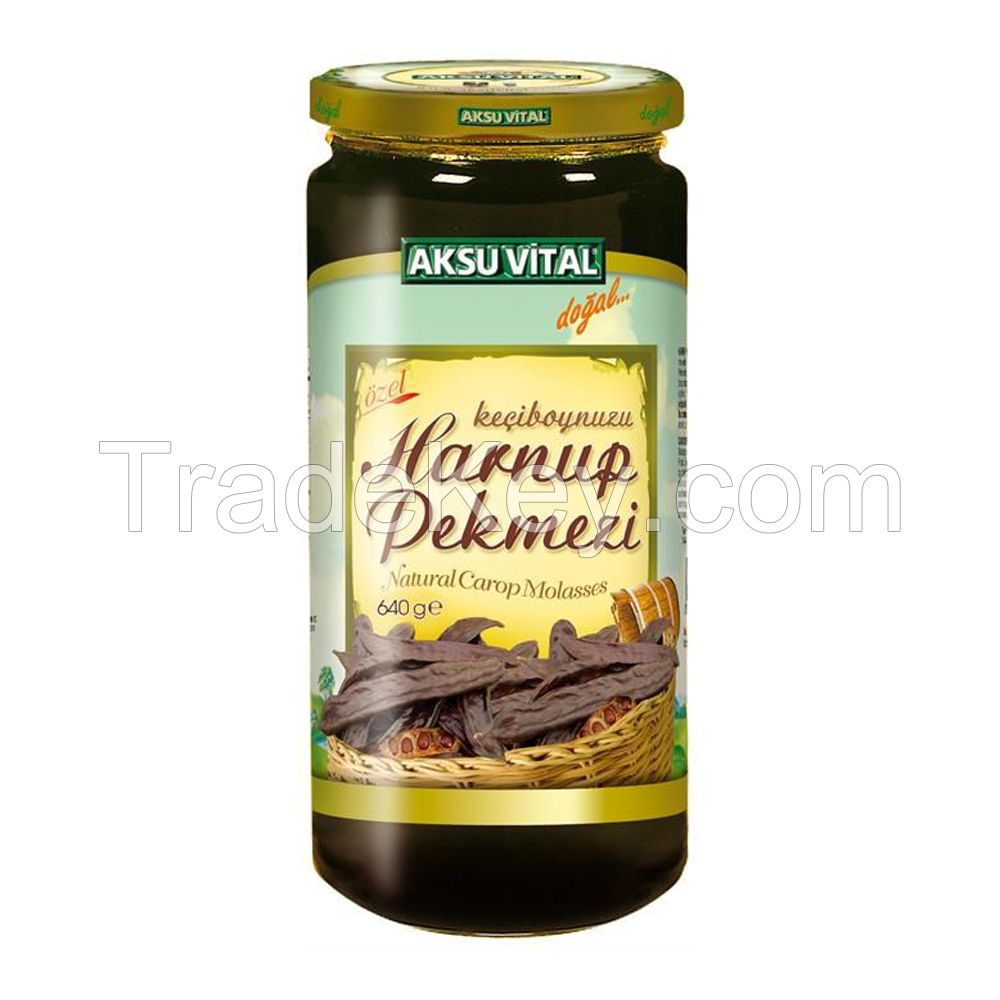 Carob Harnup Syrup Pekmez 645 gr Glass Jar Carob Concentrate for Blood Deficiency Natural Food Beverage.