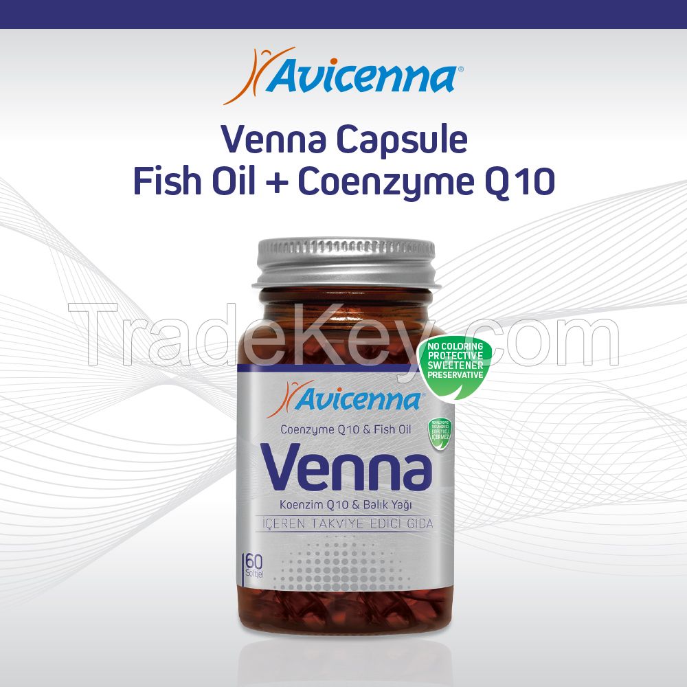 VENNA Softgel Coenzyme Q10 Anti Aging Softgel with Fish Oil Blister Pack