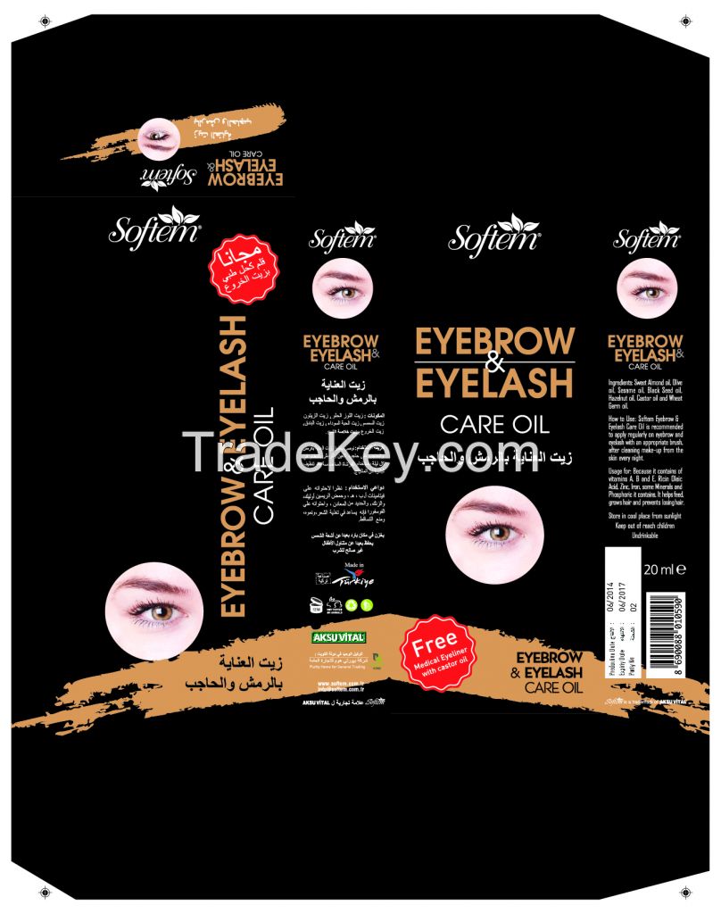 EYEBROWS AND EYELASHES Care Oil Natural Herbal Oil Mix Free Tweezers