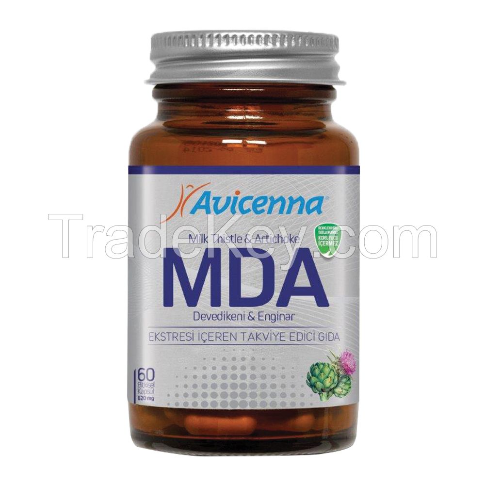 M D A Capsule Silymarin, Milk Thistle, Artichoke, Dandelion, Extract Herbal Food Supplement for Liver Health