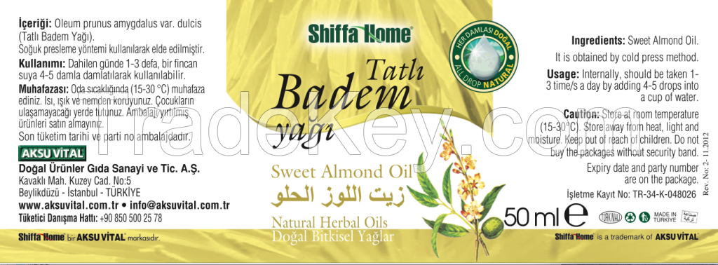 Sweet Almond Oil Natural Herbal Oil