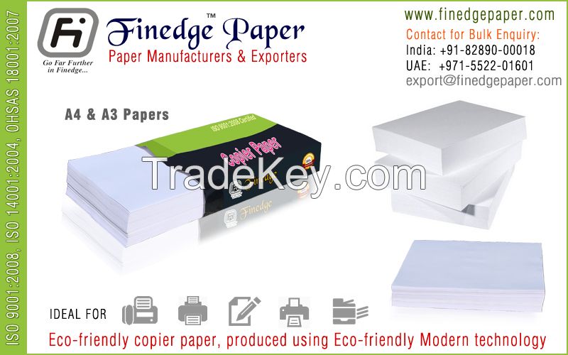 photocopier paper, photocopy papers, laser printing paper, xerox paper, A3 A4 size papers manufacturers exporters suppliers in india, pakistan, iran, kenya,  UAE, France, UK, Germany, USA