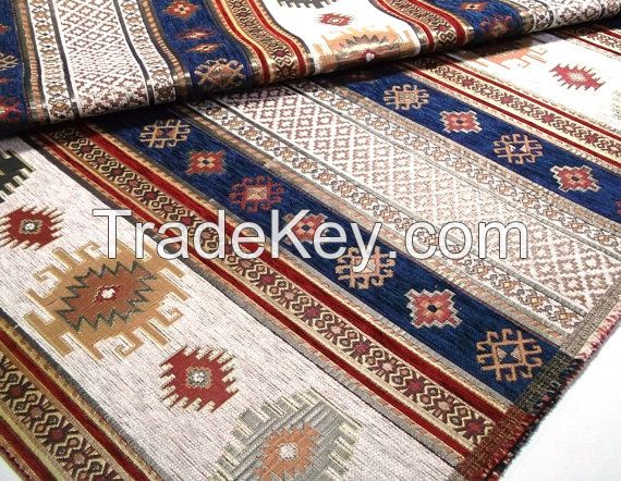 ANATOLIAN DESIGN OTTOMAN STYLE CHENILLE FABRICS-KIBRIS1