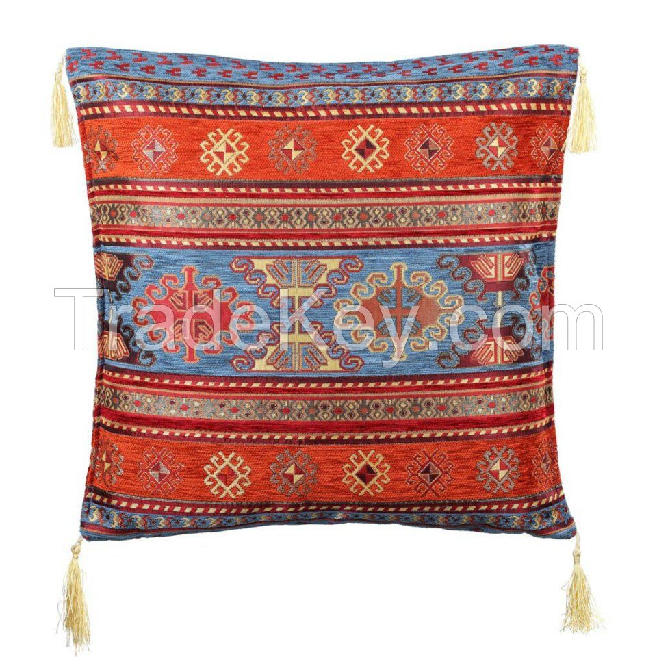 ANATOLIAN KILIM DESIGNED CHENILLE CUSHIONS