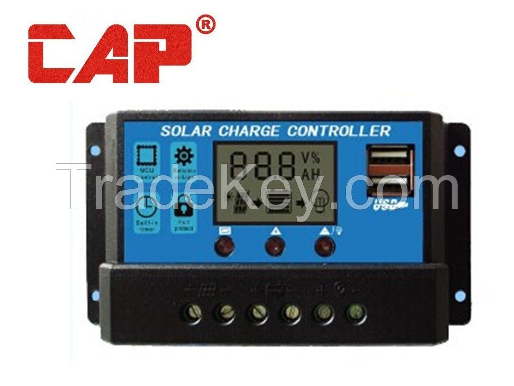 Solar pwm controller with light & timer control for street light or dc load