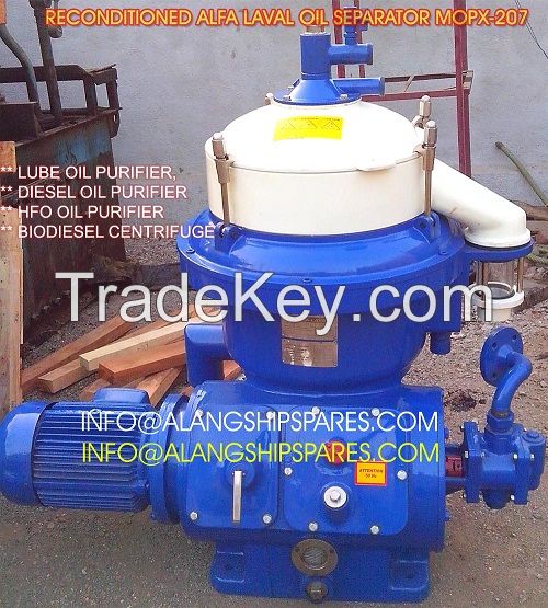 Reconditioned alfa laval oil separator, MOPX-205, bio-diesel oil separator, used centrifuge, WVO oil purifier