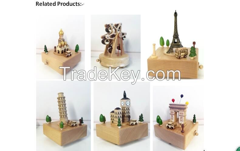 Yunsheng Kinds Designs Handmade Wooden Musical Movement Music Box For Brithday Gift/ Nice Gift