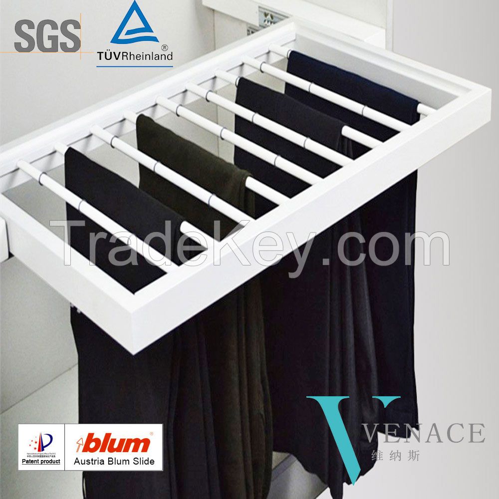 Wardrobe Accessories Pull Out Trousers Racks with Soft Closing