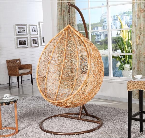 Indoor Real Rattan Swing Chair hanging chair Patio Swings