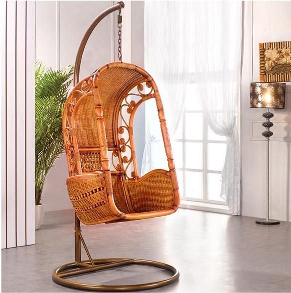 Indoor Real Rattan Swing Chair hanging chair Patio Swings