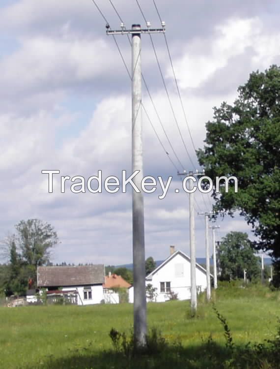 The centrifugal for-stressed concrete poles 